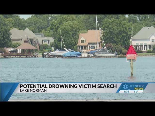 ⁣First responders looking for potential drowning victim in Lake Norman