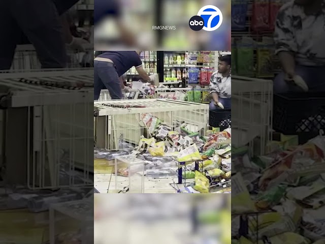 ⁣Teens captured on video trashing 7-Eleven in Pico-Robertson