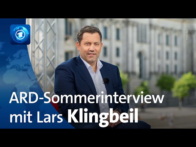 ⁣ARD-Sommerinterview mit Lars Klingbeil, SPD-Vorsitzender