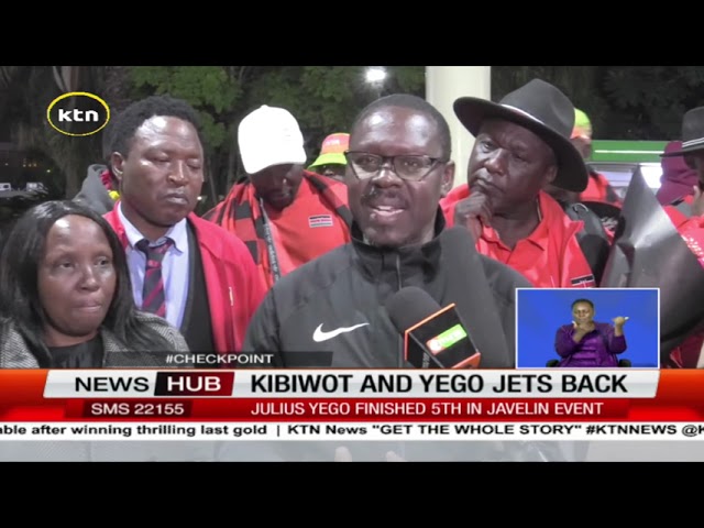 ⁣Abraham Kibiwot and Julius Yego jets back to the country from the 2024 Paris Olympics