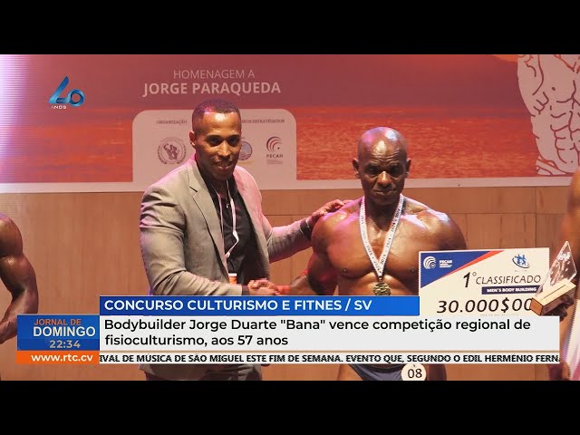 ⁣Bodybuilder Jorge Duarte "Bana" vence competição regional de fisiculturismo, aos 57 anos