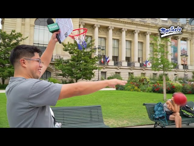 Foul y cuenta  así jugamos basquetbol en las calles de Paris  ¿Cuántos  puntos hubieras anotado?