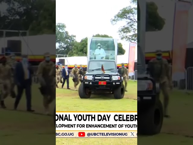 ⁣MUSEVENI INSPECTS ARMY PARADE AT THE INTERNATIONAL YOUTH DAY CELEBRATIONS