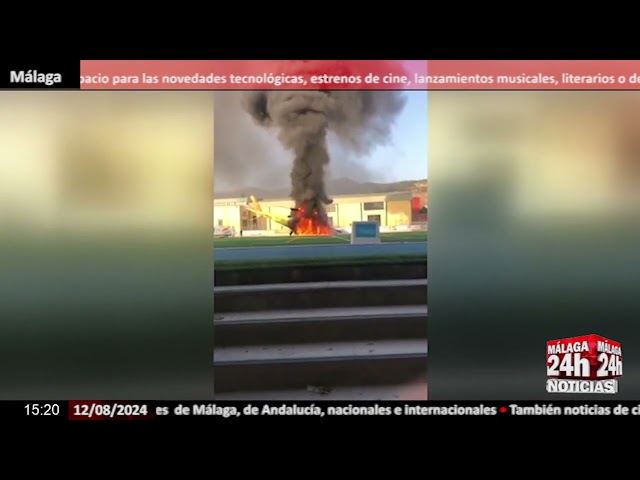 ⁣Noticia - Arde un helicóptero del 061 en Córdoba cuando iba a trasladar a un paciente