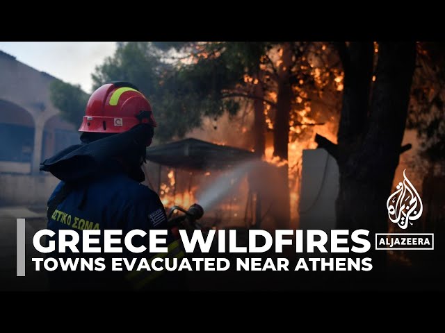 Greece wildfires: Evacuations ordered as firefighters battle to contain blaze near Athens