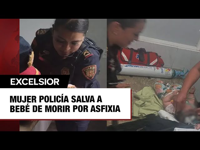 ¡No te duermas mamita! Mujer policía salva a bebé de morir por asfixia