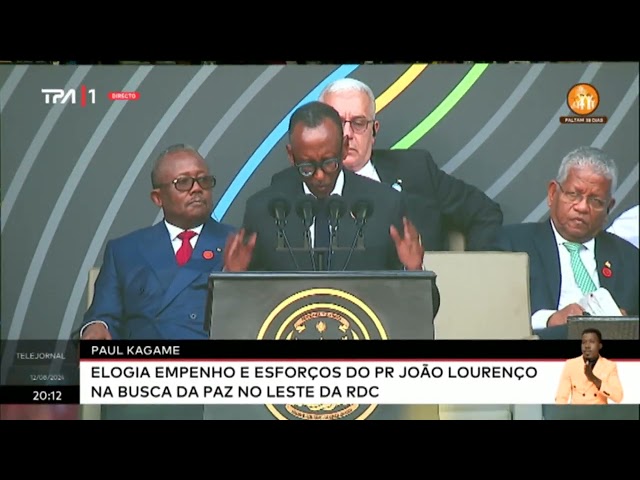 ⁣Paul Kagame elogia empenho e esforço do PR João Lourenço na busca da paz no leste da RDC