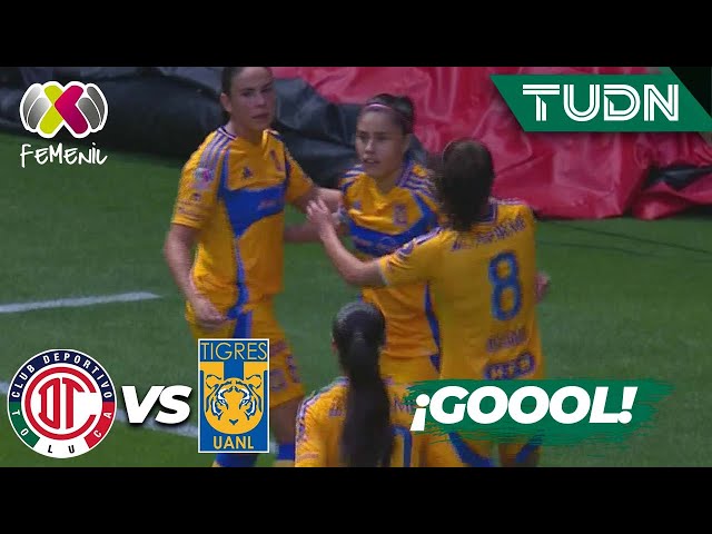 ¡PEGAN PRIMERO! Tigres se adelanta | Toluca 0-1 Tigres | Liga Mx Femenil AP2024-J5 | TUDN