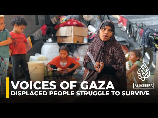 ⁣Voices of Gaza: Displaced people struggle with sewage and cramped living conditions