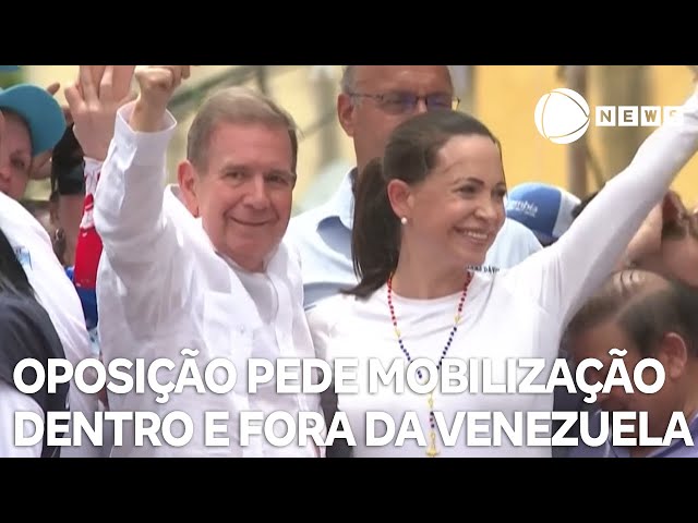 Oposição pede mobilização dentro e fora da Venezuela para reivindicar vitória nas eleições