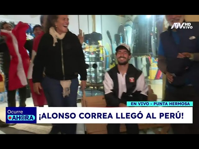 Alonso Correa recibió caluroso recibimiento de su familia en Punta Hermosa