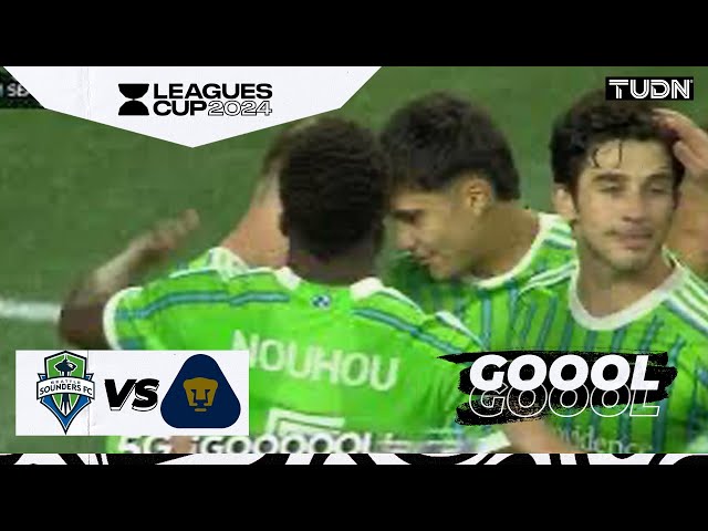 ¡Rusnák clava el tercero y ya es goleada! | Seattle 3-0 Pumas | Leagues Cup 2024 | TUDN