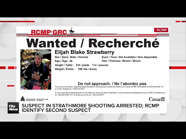 ⁣Suspect in Strathmore shooting arrested; RCMP identify second suspect