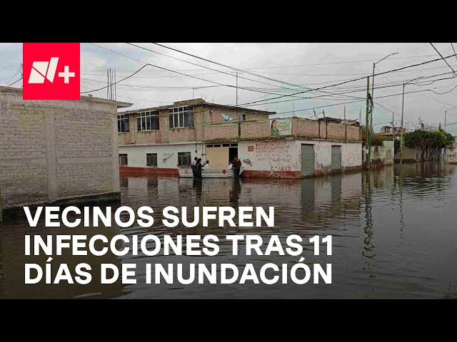 ⁣Inundación en Chalco: Tras 11 días, vecinos presentan infecciones - En Punto