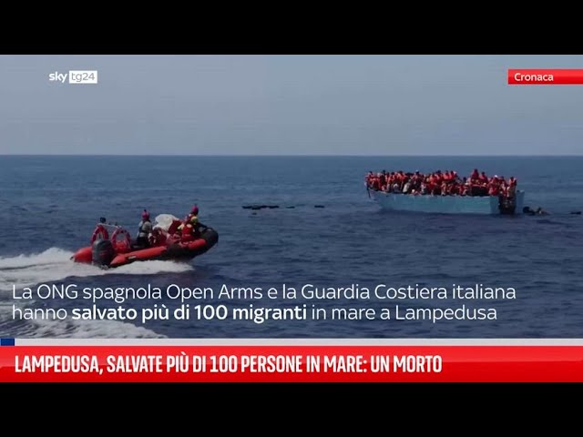 ⁣Lampedusa, salvate più di 100 persone in mare: un morto