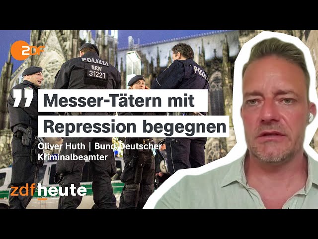 Was bringt ein Messerverbot? Interview mit BDK-Mann Oliver Huth | ZDFheute live