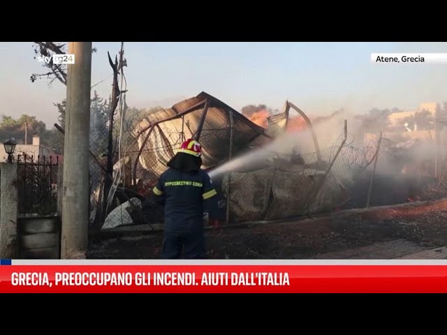 ⁣Grecia, preoccupano gli incendi. Aiuti dall'Italia