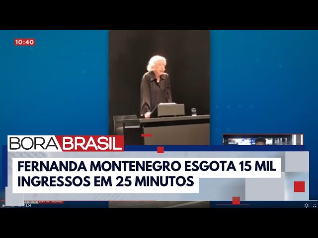 ⁣Fernanda Montenegro lê Simone De Beauvoir e esgota ingressos em SP | Bora Brasil