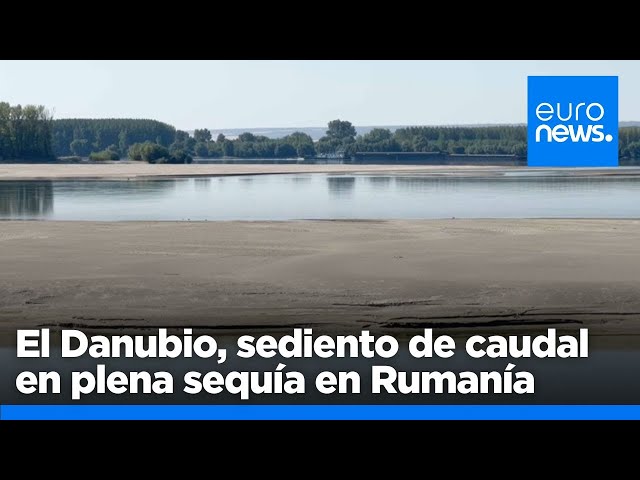 ⁣El río Danubio, sediento de caudal en medio de las altas temperaturas y la grave sequía en R…