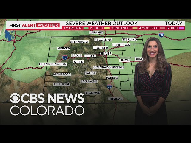 ⁣Isolated severe storms and heavy rain across Colorado, possible strong gusts and hail