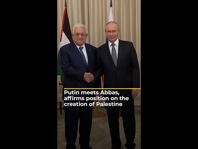 Putin meets Abbas, affirms position on the creation of Palestine | AJ #shorts