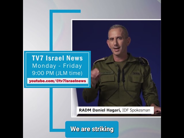 TV7 News sync RADM Daniel Hagari, IDF Spokesman 13.8.24