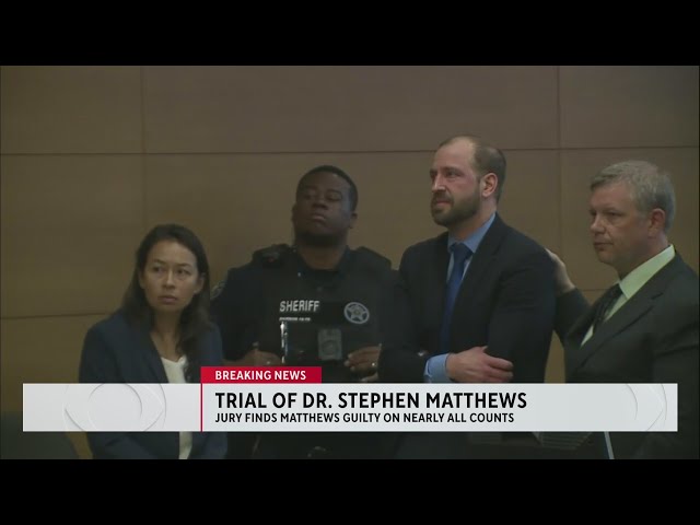 ⁣Jury finds Denver cardiologist Stephen Matthews guilty of nearly all charges in sexual assault trial