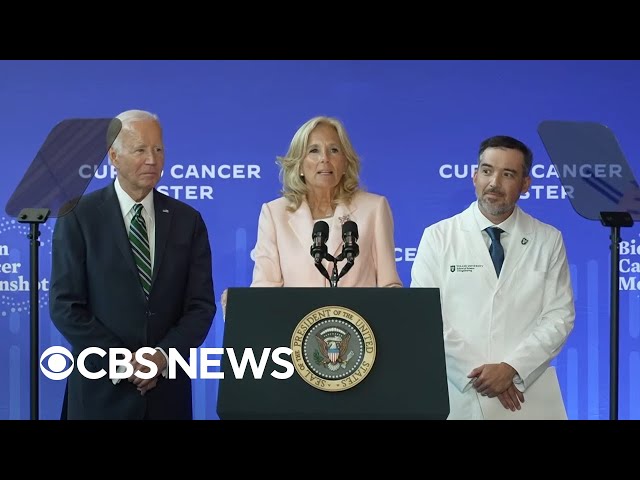 ⁣President Biden and first lady Jill Biden tout cancer prevention efforts | full video