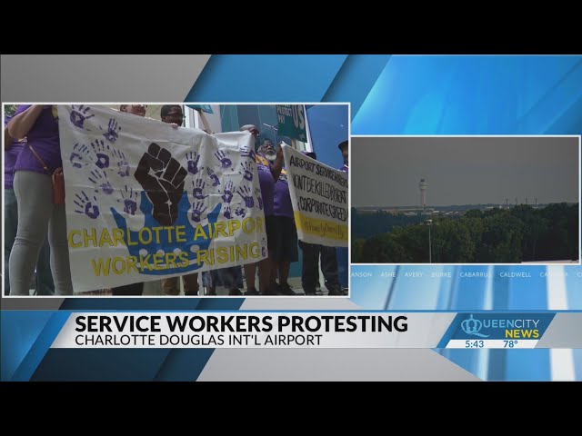 Charlotte airport workers rallying around hot working conditions