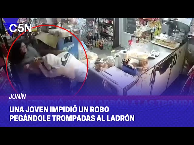 ⁣JUNÍN: una JOVEN se DEFENDIÓ de un LADRÓN a las TROMPADAS