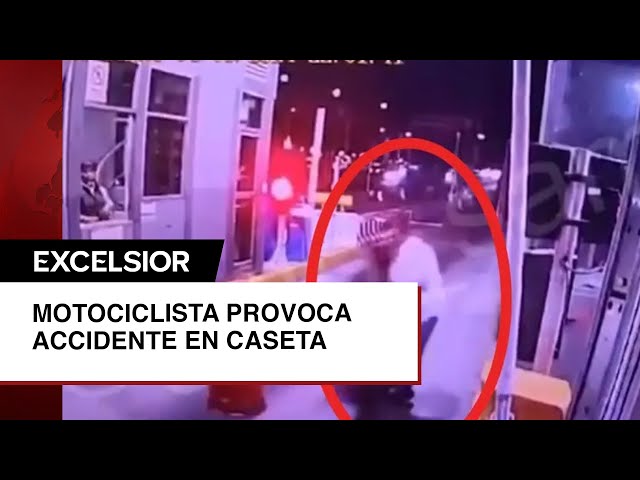 Motociclista se ‘vuela’ la caseta de Tlalpan y provoca trágico accidente