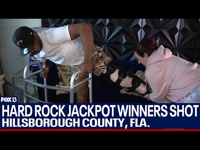 ⁣Couple robbed and shot after hitting jackpot at Hard Rock