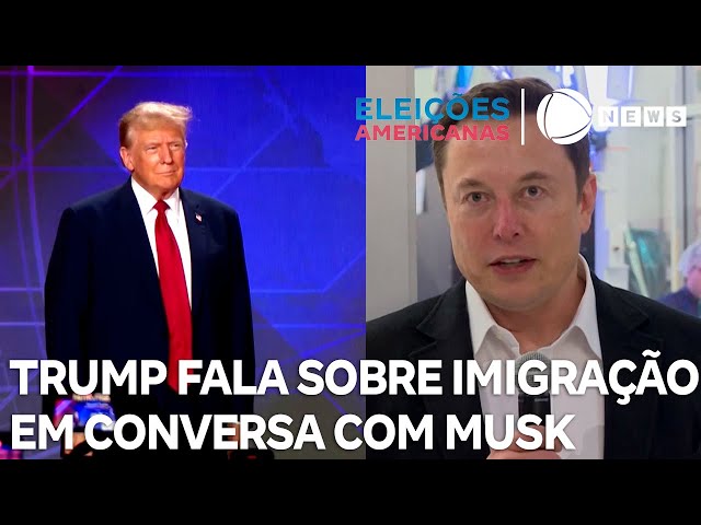 ⁣Trump fala sobre imigração ilegal, defesa antimísseis e mudanças climáticas em conversa com Musk