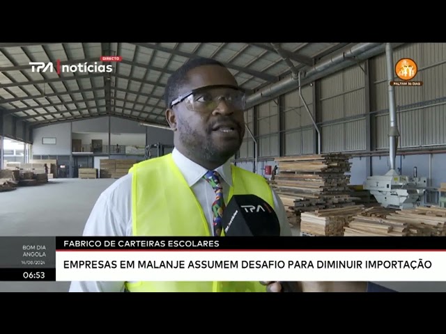 Fabrico de carteiras escolares - Empresas em Malanje assumem desafio para diminuir importação