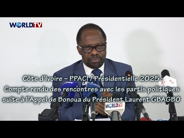 ⁣PPACI – Appel de Bonoua de Laurent GBAGBO: Compte rendu des rencontres avec les partis politiques