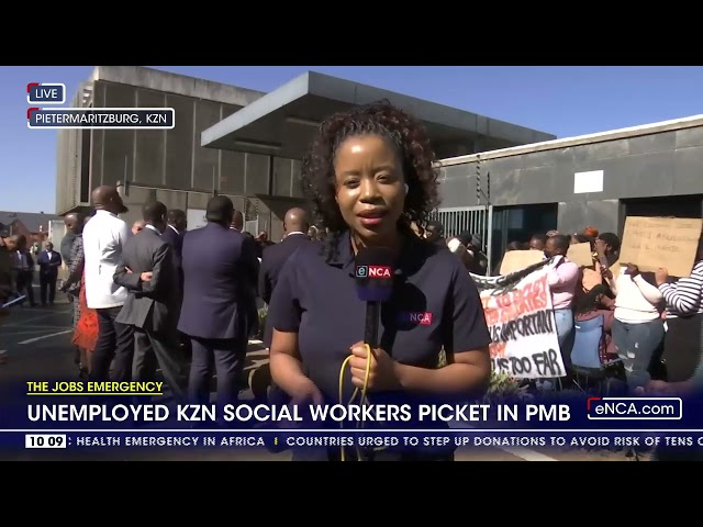 ⁣Unemployed KZN Social Workers Picket In PMB