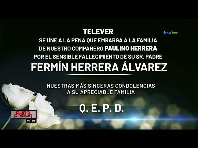 ⁣La familia TelevisaUnivision Sureste lamenta el fallecimiento del Sr. Fermín Herrera.