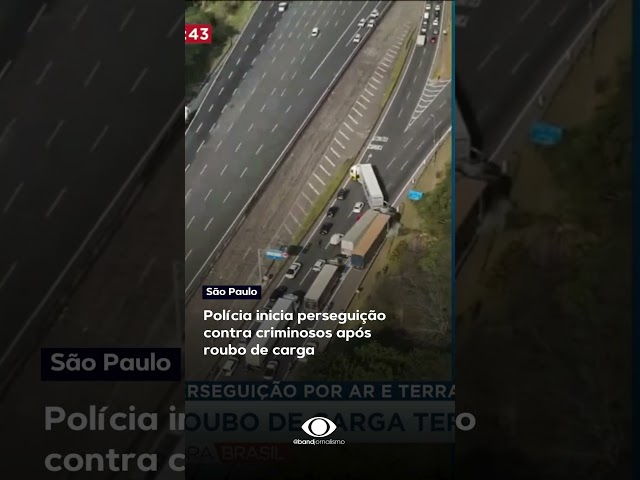 Perseguição policial na Rodovia Anhanguera. Bandidos sequestram e tentam fugir com carga #shorts