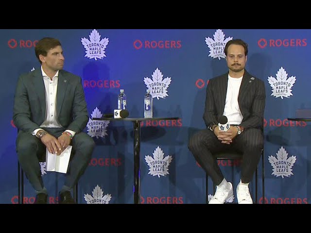 ⁣Auston Matthews and John Tavares take questions about Leafs captaincy