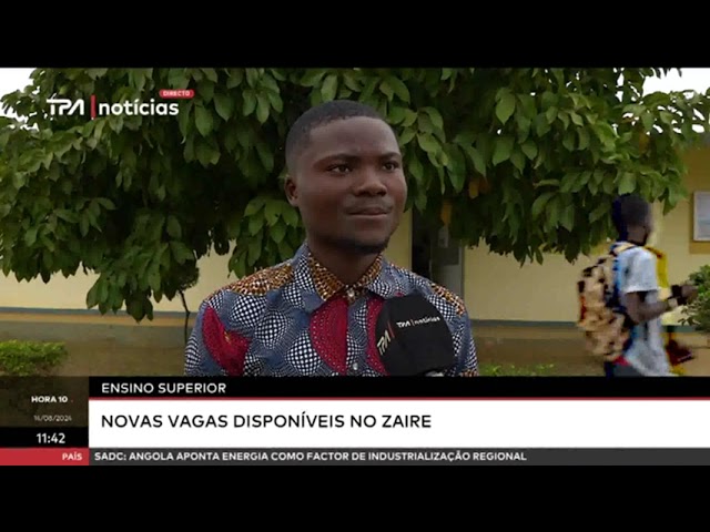 ⁣Ensino superior - Novas vagas disponíveis no Zaire