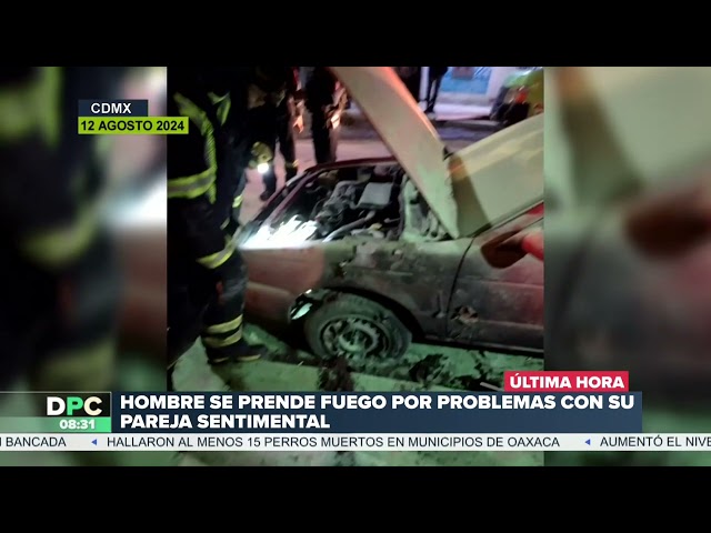 ⁣Hombre se prende fuego por supuestos problemas con su pareja