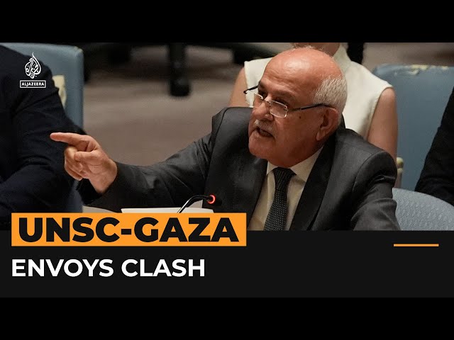 Israeli and Palestinian UN envoys clash at UNSC | Al Jazeera Newsfeed