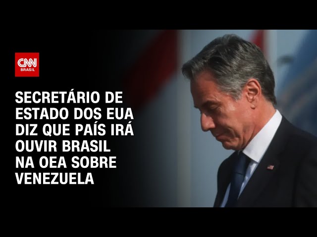 Secretário de Estado dos EUA diz que país irá ouvir ouvir Brasil na OEA sobre Venezuela | CNN 360°