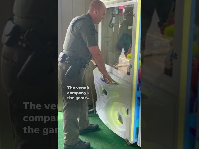 ⁣Watch: Furry object in claw machine game is not a toy #Shorts