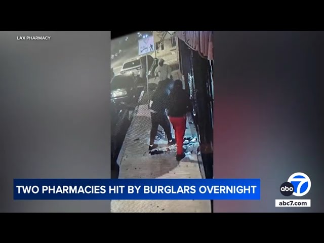 ⁣2 pharmacies in Los Angeles area burglarized on same night; 1 suspect arrested