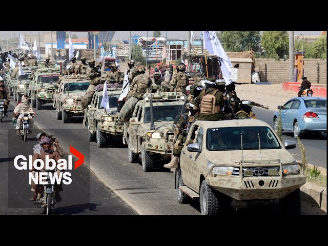 ⁣Taliban parade through Kabul streets, marking 3 years since US withdrawal from Afghanistan