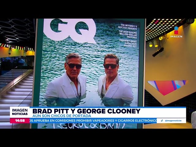 ⁣Brad Pitt y George Clooney son la portada de la Revista GQ Francia