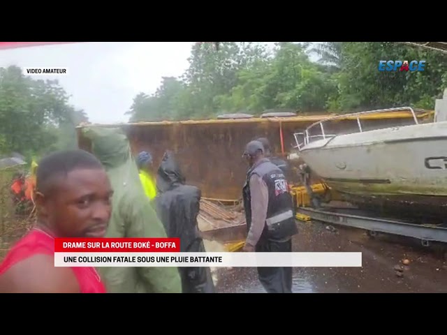 ⁣UNE COLLISION ENTRE DEUX VÉHICULES SUR LA ROUTE BOKÉ - BOFFA FAIT DES MORTS ET PLUSIEURS BLESSÉS