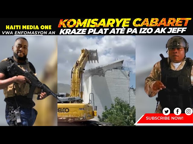 ⁣Chef gang Jeff ak izo 5 segond kraze komisarya kabarè, yon polisye karavann arete