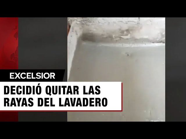 Mujer quitó las ‘rayas’ de su lavadero porque lastima al tallar